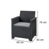 Elodie duo set fotelek grafit