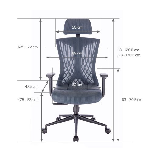 Ergomax ergonomikus irodai forgószék szürkéskék