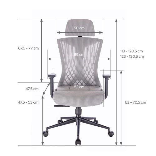 Ergomax ergonomikus irodai forgószék világos szürke
