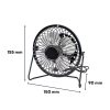 Ruen asztali usb ventilátor 5 W fekete