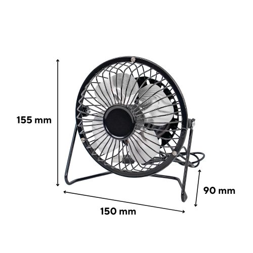 Ruen asztali usb ventilátor 5 W fekete