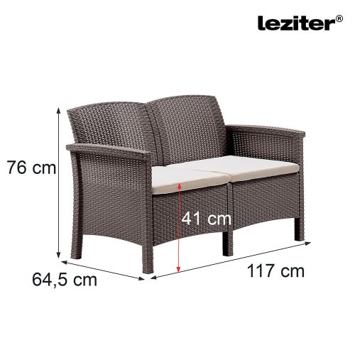 Venus 2 üléses kerti kanapé cappuccino