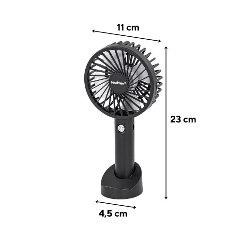 Galar kézi hordozható usb ventilátor tartóval 4 W 1200 mAh fekete