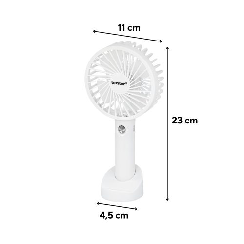 Galar kézi hordozható usb ventilátor tartóval 4 W 1200 mAh fehér
