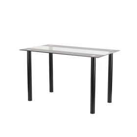 Riona 120 cm szögletes üveg étkezőasztal fekete