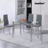Berna 120 cm szögletes üveg étkezőasztal transparent