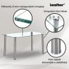Berna 120 cm szögletes üveg étkezőasztal transparent
