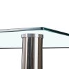 Berna 120 cm szögletes üveg étkezőasztal transparent