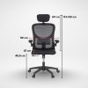 Flexo ergonomikus irodai forgószék deréktámasszal fekete