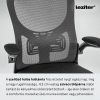 Flexo ergonomikus irodai forgószék deréktámasszal fekete