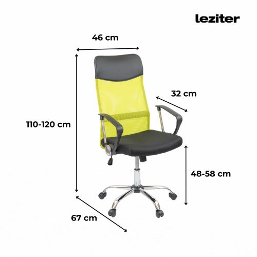 Fit ergonomikus irodai forgószék, zöld