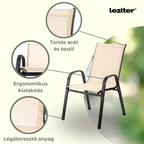 Tanger 4+1 kerti bútor garnitúra szett bézs