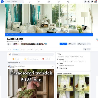Lakberendezés Facebook csoport - amatőr és profi lakberendezőknek, szakembereknek, otthon, lakás, ház, szoba, fürdőszoba, dekoráció, okosotthon témában tervezés, ötletelés